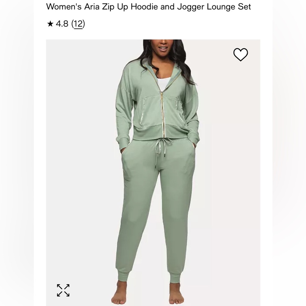 Felina Women's Aria Zip Up Hoodie and Jogger Lounge Set